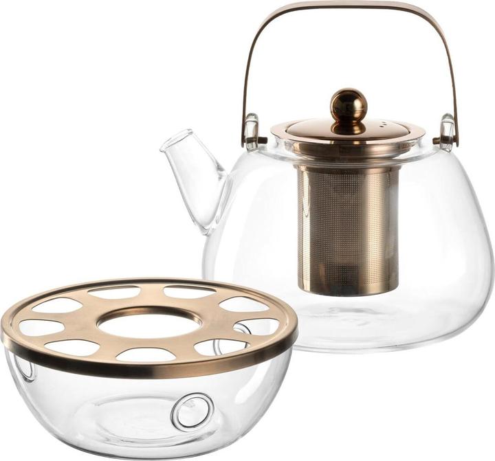 Leonardo Tè Per Te Teekanne mit Metallhenkel + Stövchen (1.20 l)
