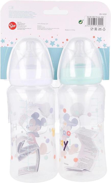 Actual product image Stor Baby bottle 360 ml set of 2 - Mickey Mouse (360 ml)