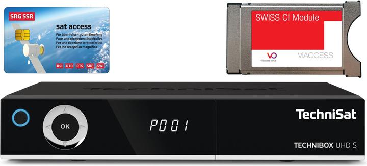 Produktbild TechniSat Technibox UHD S inkl. Swiss Viaccess Modul + SRG Karte (Twin DVB-S2, CI+-Schacht)