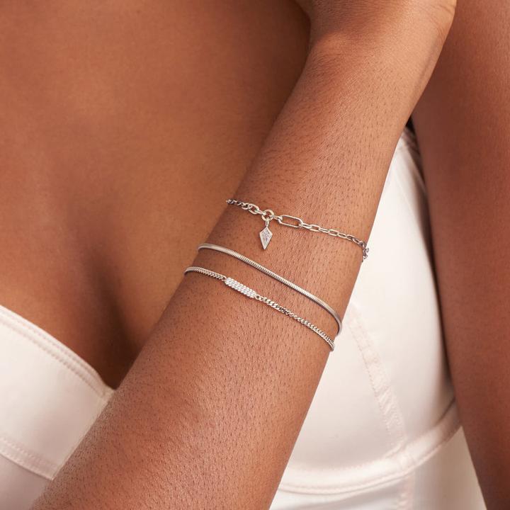 Immagine prodotto Ania Haie Bracciale Catena di serpenti in argento 925 (16.50 cm, Argento 925)