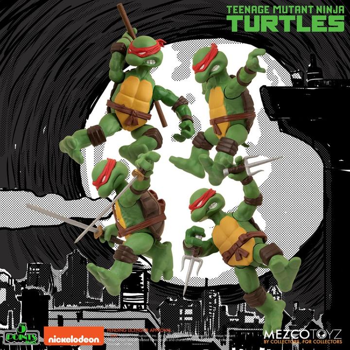 Produktbild Mezco Toys Teenage Mutant Ninja Turtles Actionfiguren Teenage Mutant Ninja Turtles Deluxe Set 8 cm