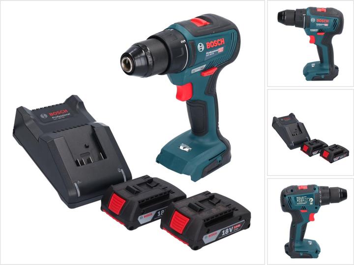 Produktbild Bosch Professional Bosch GSR 18V-55 Professional Akku Bohrschrauber 18 V 55 Nm Brushless + 2x Akku 2,0 Ah + Ladegerät (Akkubetrieb)