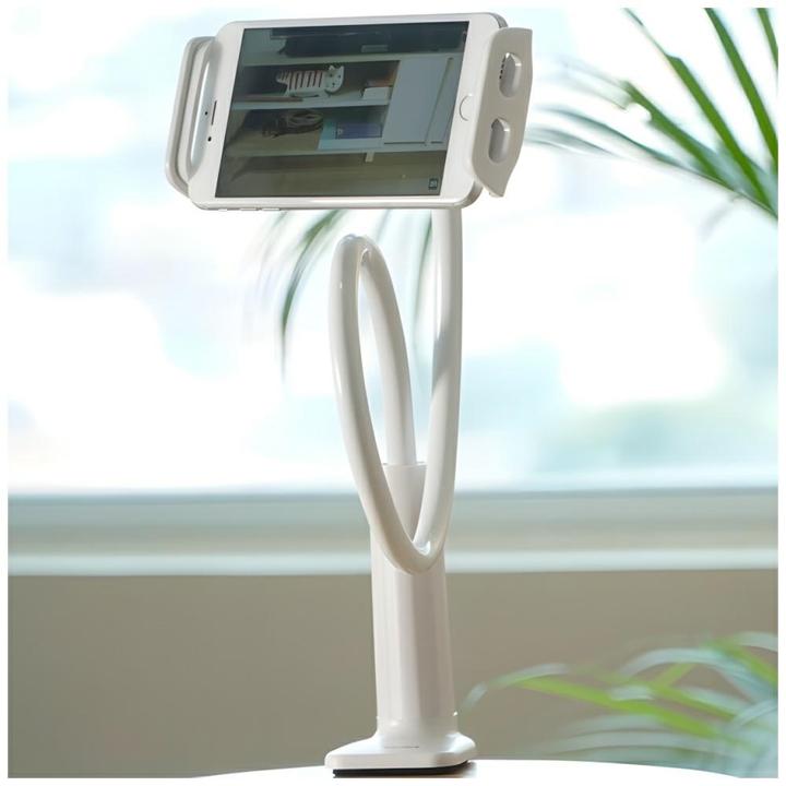 Produktbild Awei uchwyt biurkowy X3 4"-10,5" biały /white długie ramię