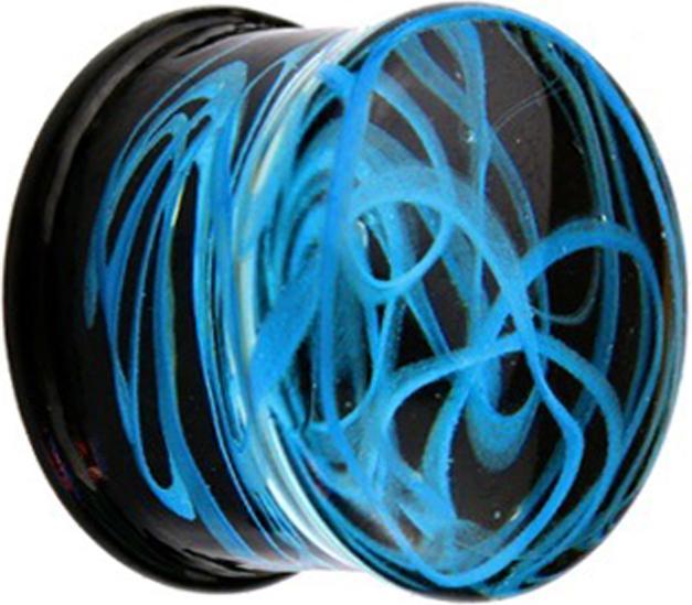 Immagine prodotto Star Piercing Spina svasata in vetro blu fumo (senza ottone, Vetro)