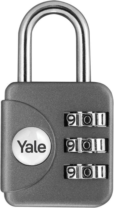 Actual product image Yale Travel combination lock 28mm, shackle height 16mm, standard security, grey
