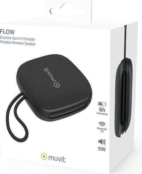 Actual product image Muvit Enceinte Bluetooth Flow Noir (6 h, Battery operated)