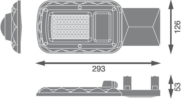 Actual product image Osram LED gatvės apžiūra URBAN LITE S 30W 840 IP65 GY 4058075678019 (3450 lm, IP65)