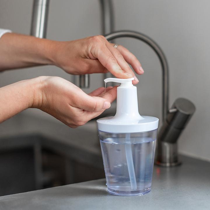 Productafbeelding Koziol Zeepdispenser Flow 250 ml, blauw/transparant