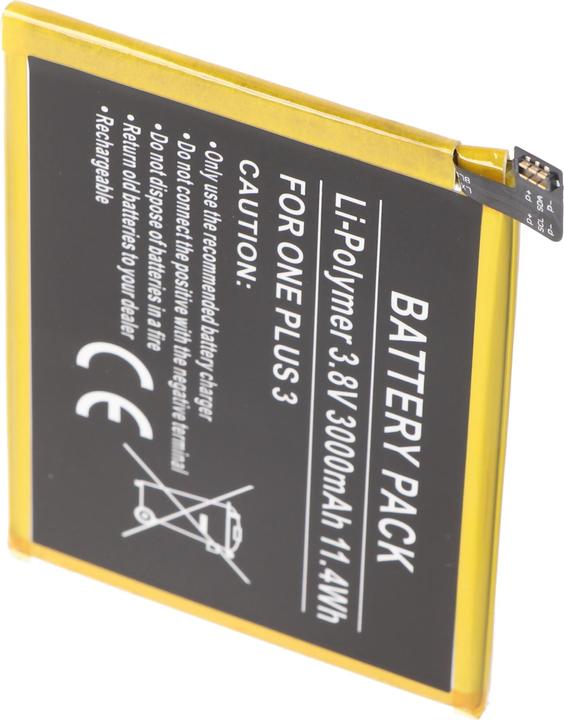 Image du produit AccuCell Batterie ONEPLUS 3, 3 Dual SIM, A3000, A3003, Rain, BLP613