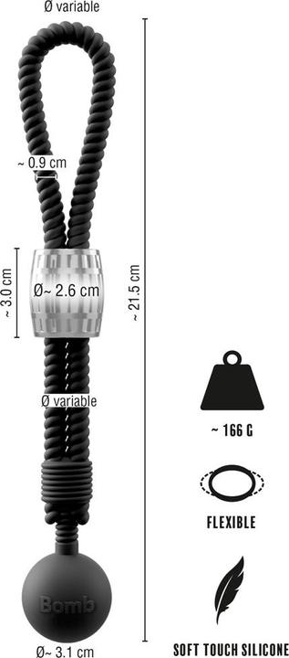 Produktbild Rebel Heavy Rope Cock Strap with Ball (5.50 cm)