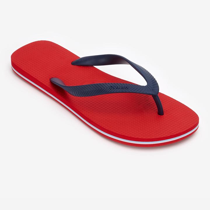 Olaian Zehensandalen Herren 500 rot