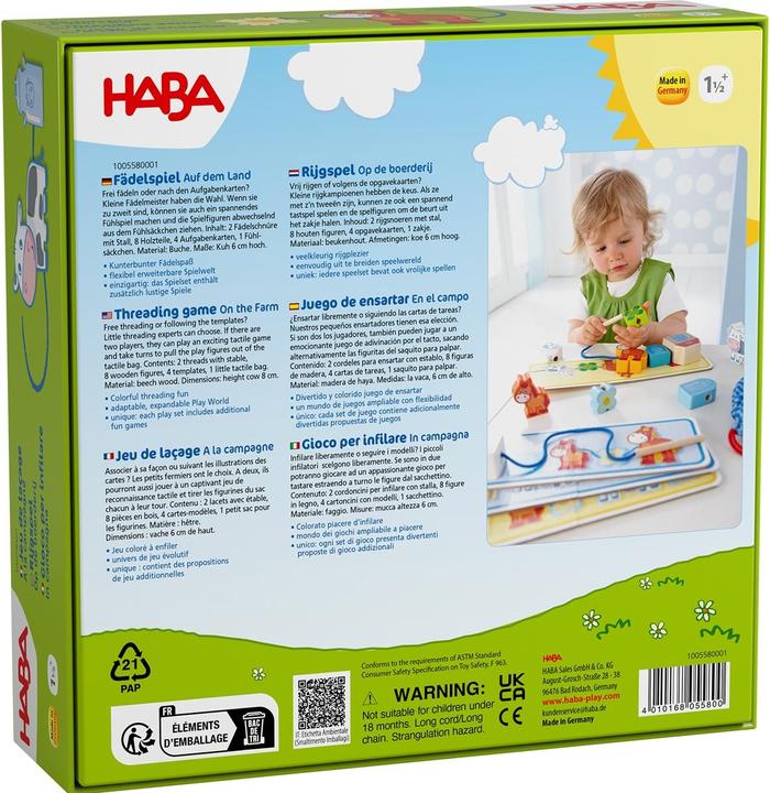 Actual product image Haba Threading game In the countryside (German)