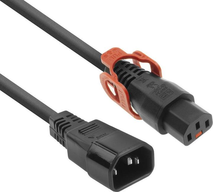 Actual product image Iec Lock 230V connection cable C13 + - C14 black 3.00 m (3 m)