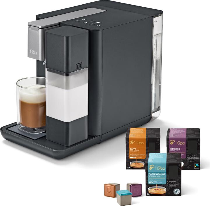 Produktbild Tchibo Qbo MILK MASTER Premium Kapselmaschine mit Milchschaumfunktion inkl. 24 recyclebare Qbo Kapse
