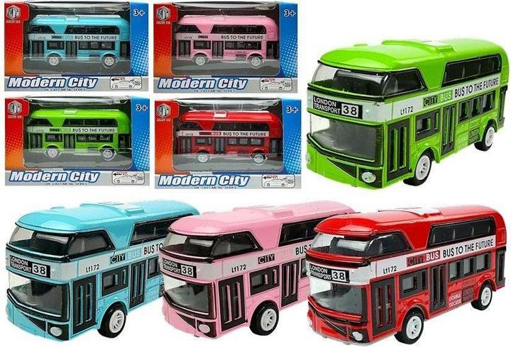 Produktbild Lean Toys Double-decker bus, 4 colors