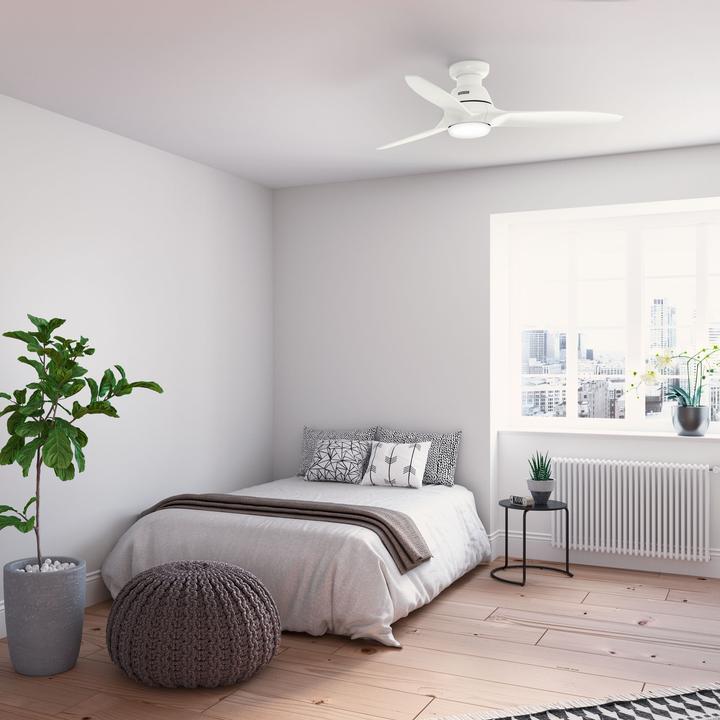 Actual product image Hunter Fans DC Deckenventilator Calabasas LP Weiss mit LED (41 dB)