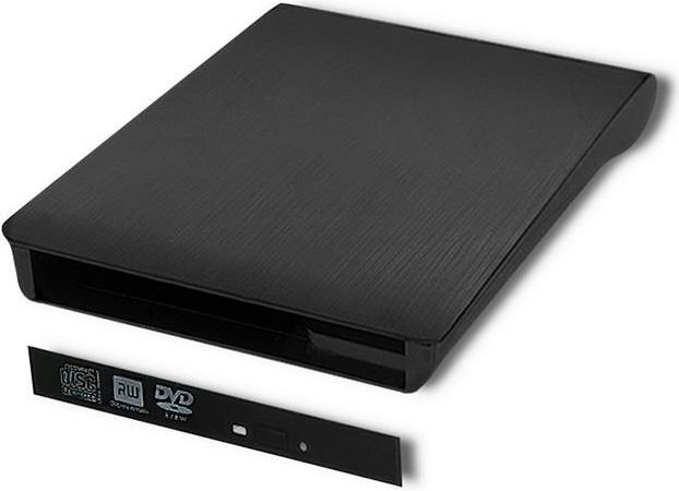Qoltec Boîtier de lecteur optique externe USB 2.0 12.7mm SATA (Graveur de CD)