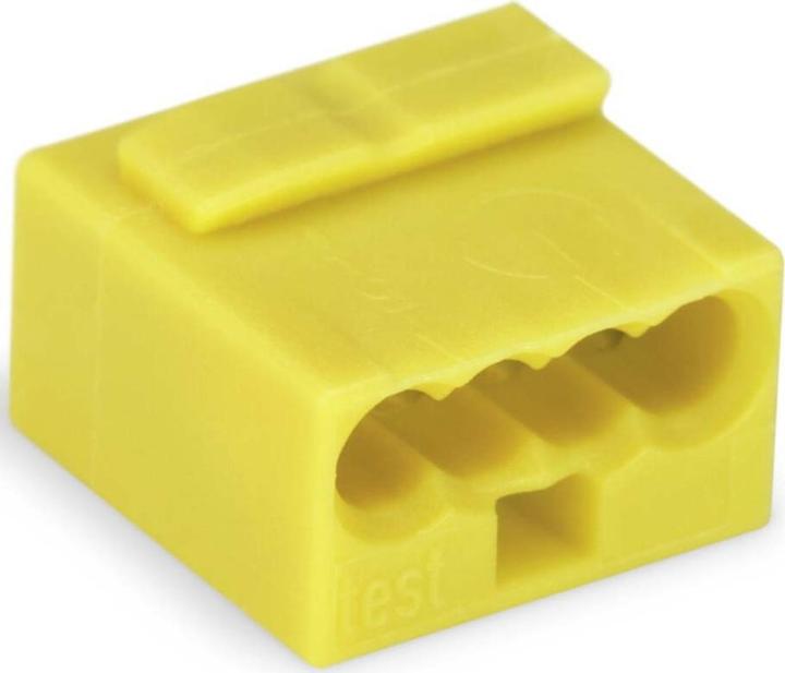 Image du produit Wago Borne à fiche Micro-Wago quadruple jaune