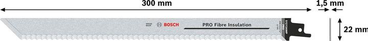 Image du produit Bosch Professional Zubehör PRO Fibre Insulation S1213AWP Feuille, 1,5 x 22 x 300 mm, 2 pcs.