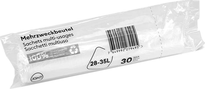 Produktbild NoName Mehrzweckbeutel HDPE, 28-35 Liter, Rolle à 30 Stück, transparent (30 x, 35 l)