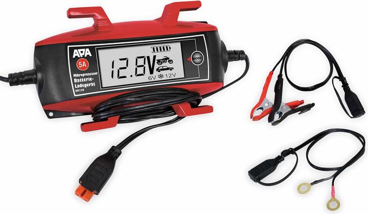 Actual product image APA Automatic charger Microprocessor battery charger 6/12 V, 5 A (12V, 6V, 5 A)