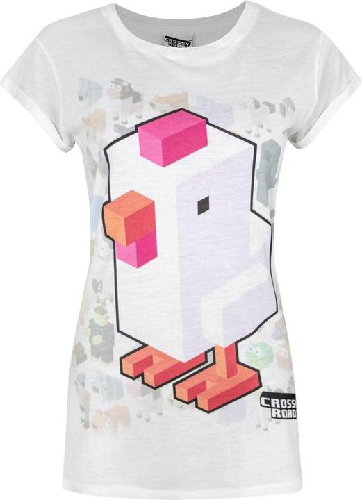 Actual product image Crossy Road T-shirt with chicken sublimation print (S)
