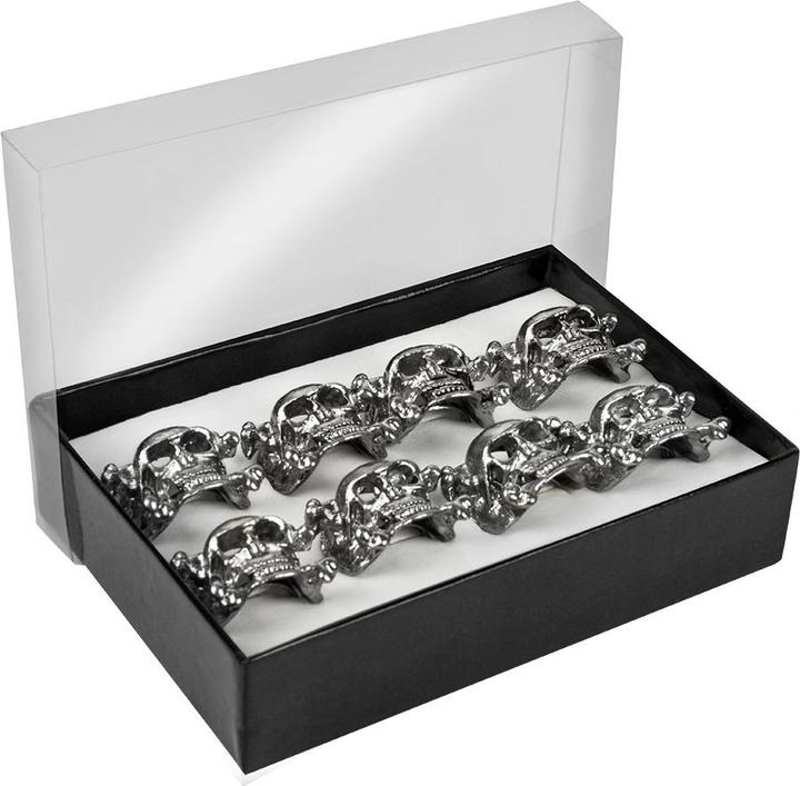 Actual product image Boland Skull ring, silver, adjustable