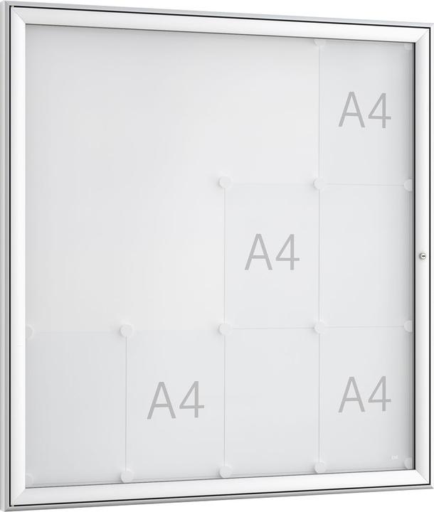 Actual product image Wsm Revolving door display case 16 x DIN A4 W930xH1275mm frame angular for indoor use