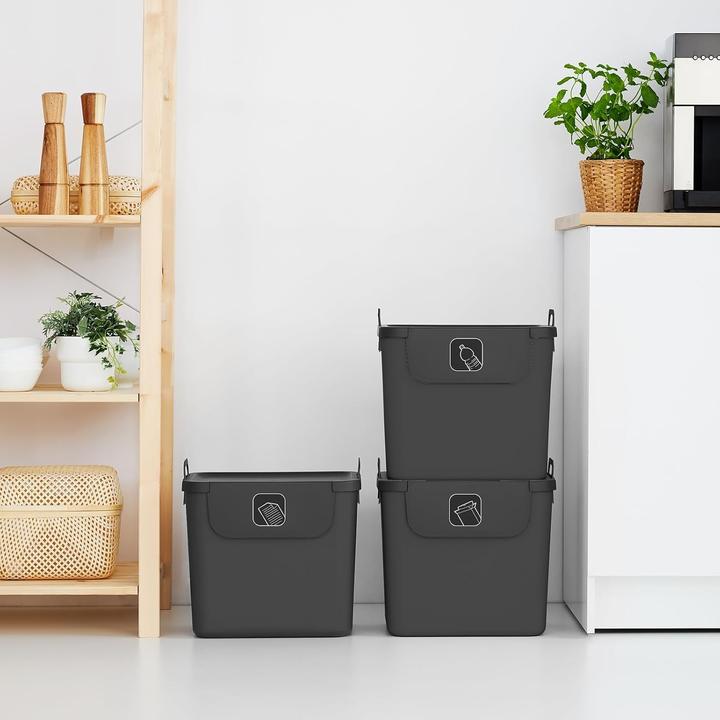 Produktbild Rotho 3-teiliges Mülltrennsystem (90 l)