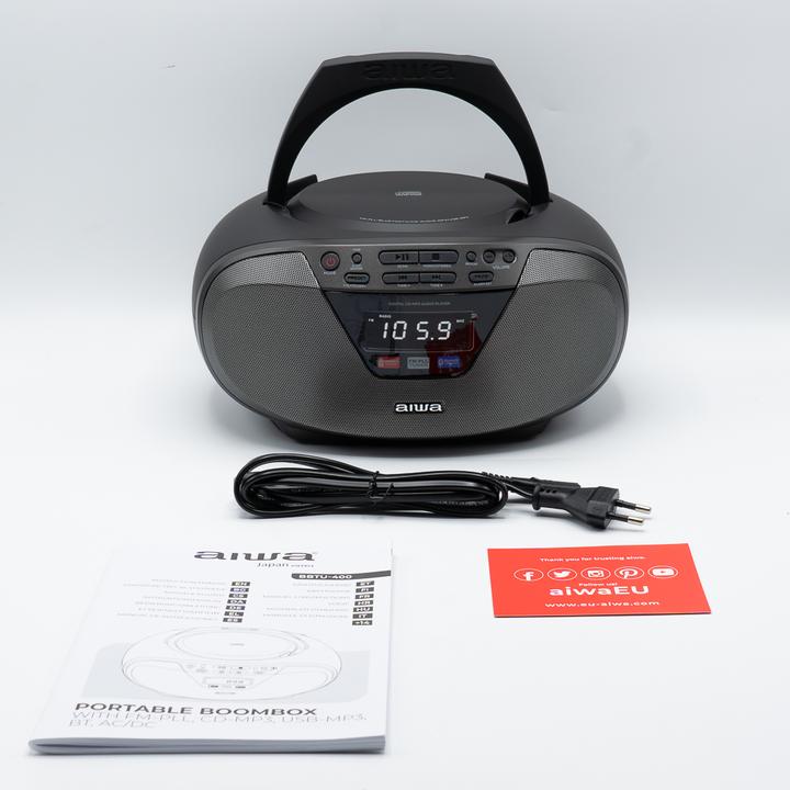 Actual product image Aiwa CD TAPE BBTU-400BK (FM, Bluetooth)
