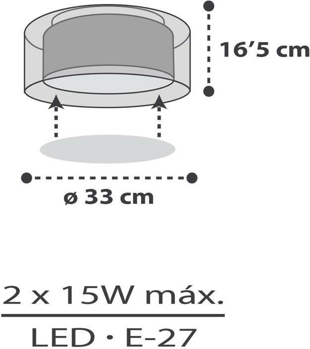 Actual product image Dalber Clouds Grey (E27)