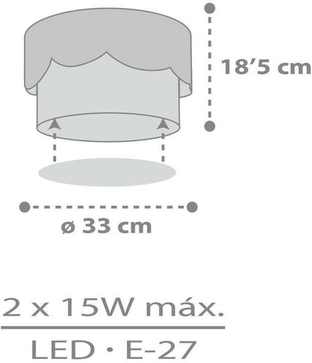 Actual product image Dalber Moon Grey (E27)
