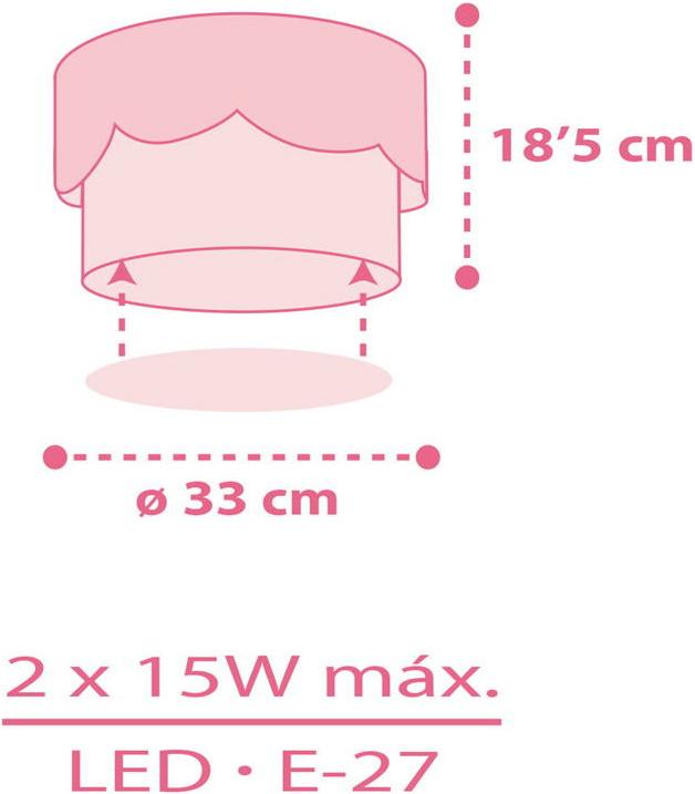 Actual product image Dalber Moon Pink (E27)