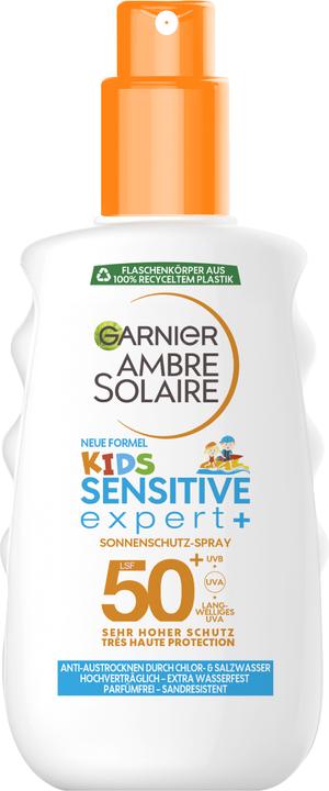 Produktbild Garnier Kids Sensitive Advanced + (Sonnenspray, SPF 50+, 200 ml, 235 g)