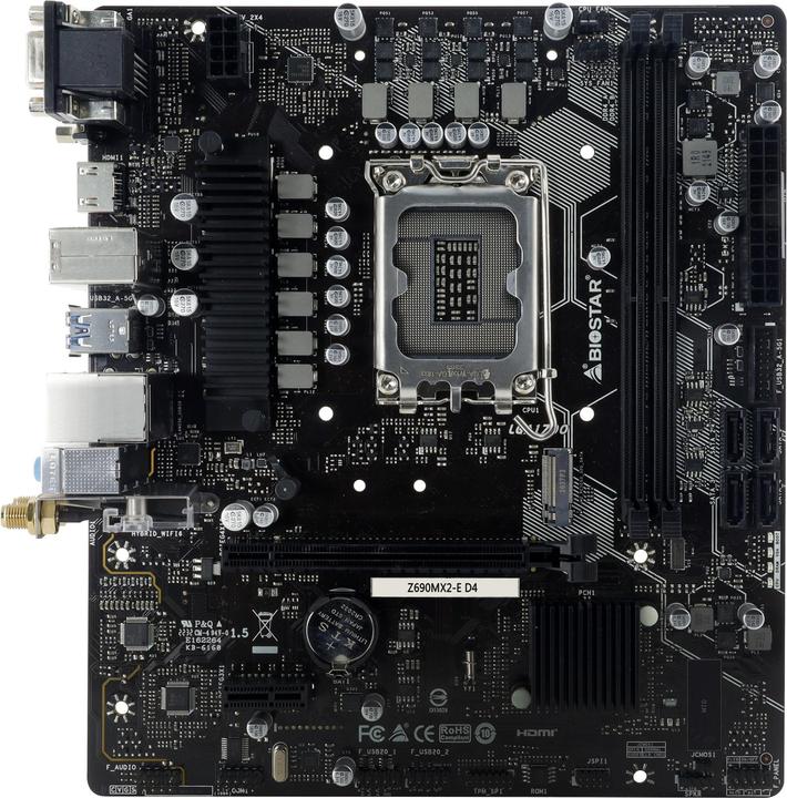 Immagine prodotto Biostar Z690MX2-E D4 (LGA 1700, Intel Z690H, mATX)