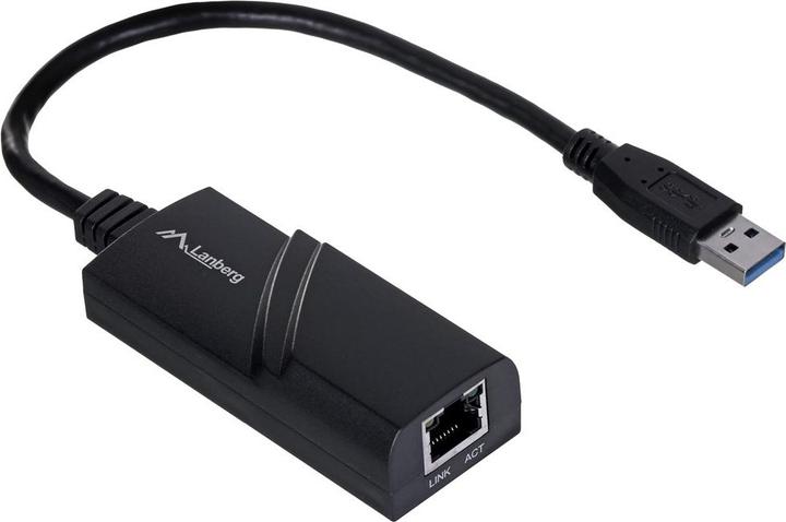 Lanberg NC-1000-01 Cable Interface / Gender Adapter USB-A RJ-45 Black (USB, RJ45 (1x))