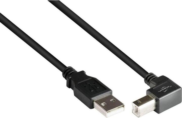 Immagine prodotto Varia Anschlusskabel USB 2.0 Stecker A an Stecker B nach unten gewinkelt, 0,5m (0.50 m, USB 2.0)