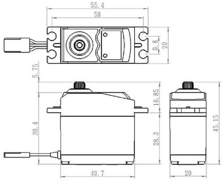 Produktbild Savöx Standard Servo SC-0254MG+ 7.2 kg Digital