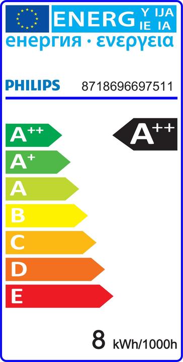 Energy Label Philips Master Tube (G13, 8 W, 1050 lm, 1 x, E)