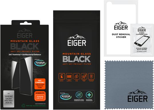 Produktbild Eiger Mountain Glass Black (1 Stück, Samsung Galaxy A53 5G, Samsung Galaxy A52s 5G)