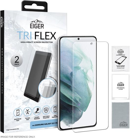 Immagine prodotto Eiger Vetro da esposizione (confezione da 2) Tri Flex High-Impact chiaro (2 Pezzo/i, Samsung Galaxy S21 FE)
