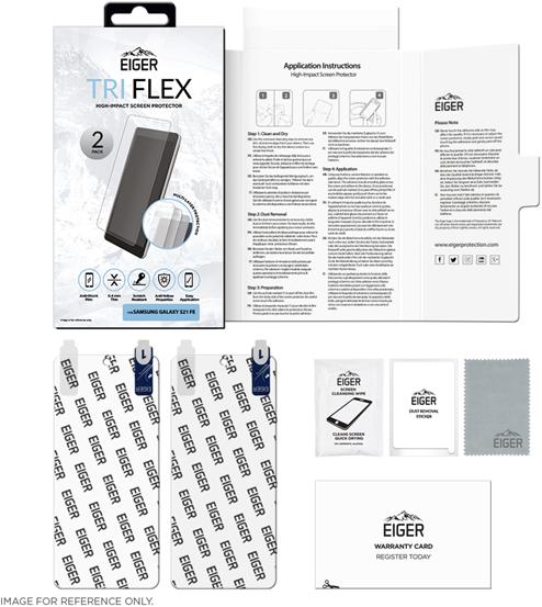Immagine prodotto Eiger Vetro da esposizione (confezione da 2) Tri Flex High-Impact chiaro (2 Pezzo/i, Samsung Galaxy S21 FE)