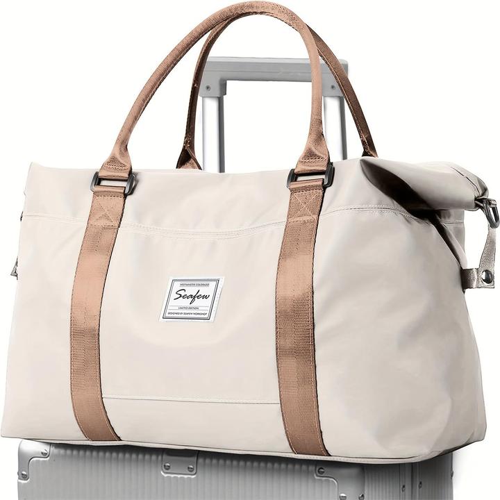 Actual product image Only-Bags.Store Large Capacity Travel Overnight Bag, Solid Colour Versatile Duffle Bag, Lightweight Business Trip