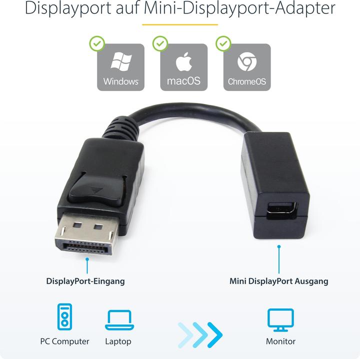 Produktbild StarTech DisplayPort zu Mini DisplayPort (Mini DP, 1.50 cm)