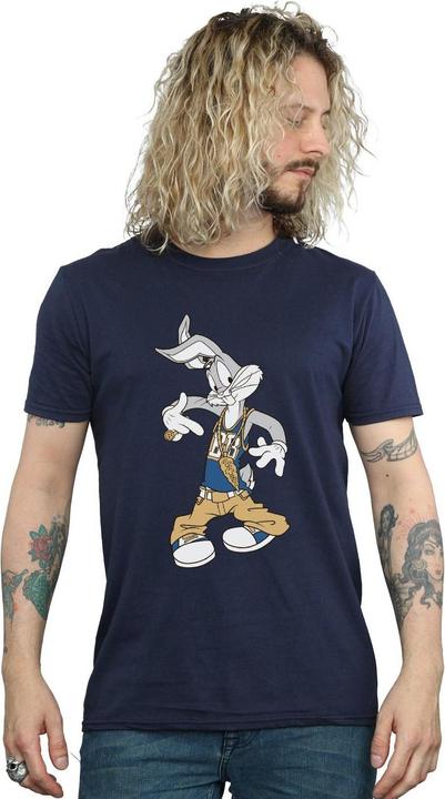 Actual product image Looney Tunes Mens Rapper Bugs Bunny Cotton T-Shirt (L)