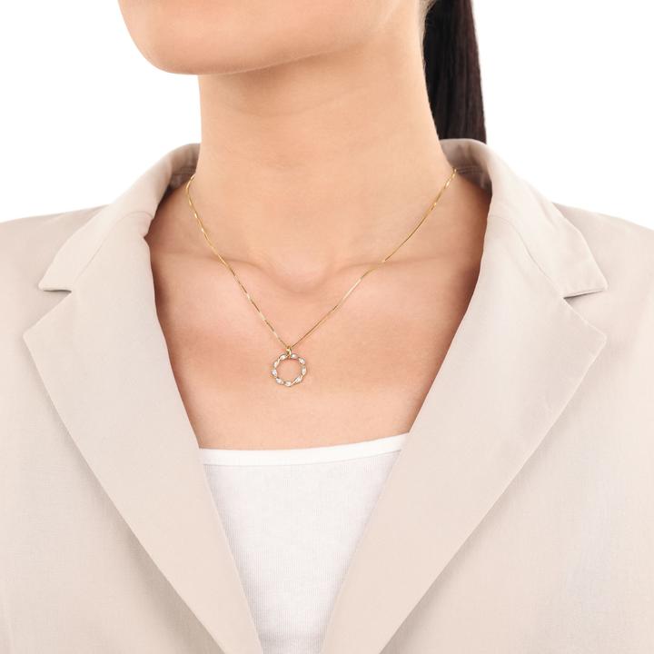Actual product image Amor Cupid pendant for ladies, gold 375, zirconia synth. (Gold 375, 9 ct)