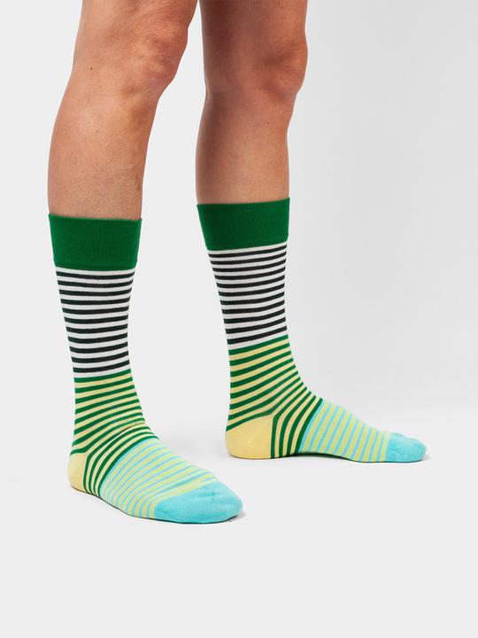 Actual product image DillySocks Fine Line Green (Single pack, 36 - 40)