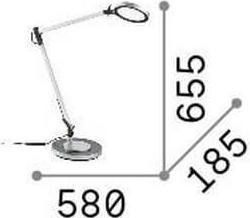 Actual product image Ideal lux FUTURA LED table lamp 12.5W dimmable aluminium neutral white 204895 (1100 lm)