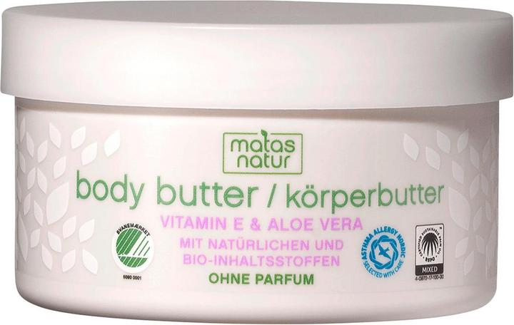 Image du produit Matas Beurre corporel naturel à l'aloe vera et à la vitamine E (Beurre corporel, 200 ml)