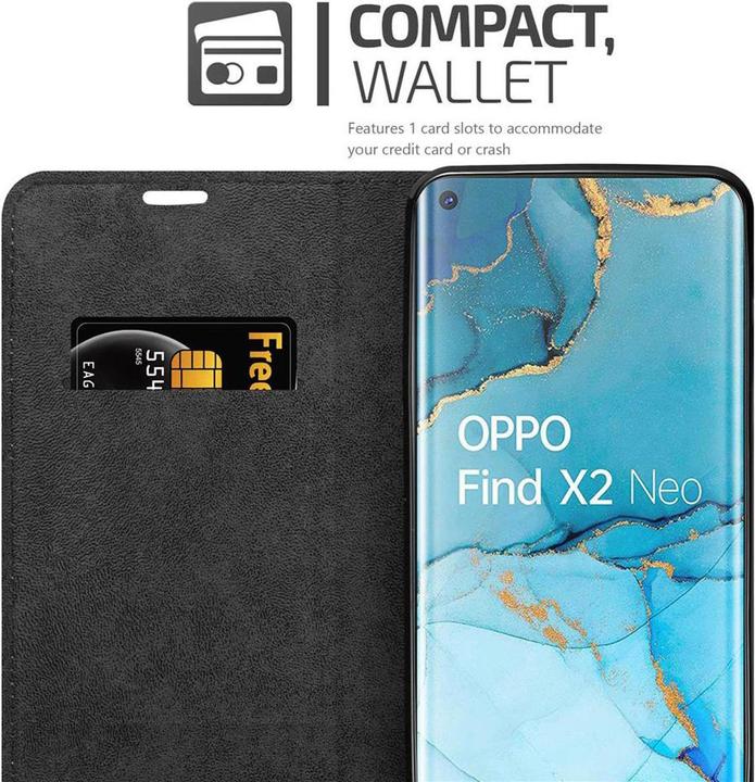 Actual product image Cadorabo Book Invisible Magnet Cover (Oppo Find X2 Pro)